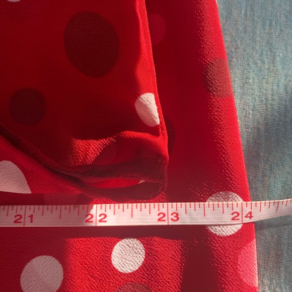 Pretty Pink Polka Dot Column Dress in Red - Size XL - Picture 10 of 12